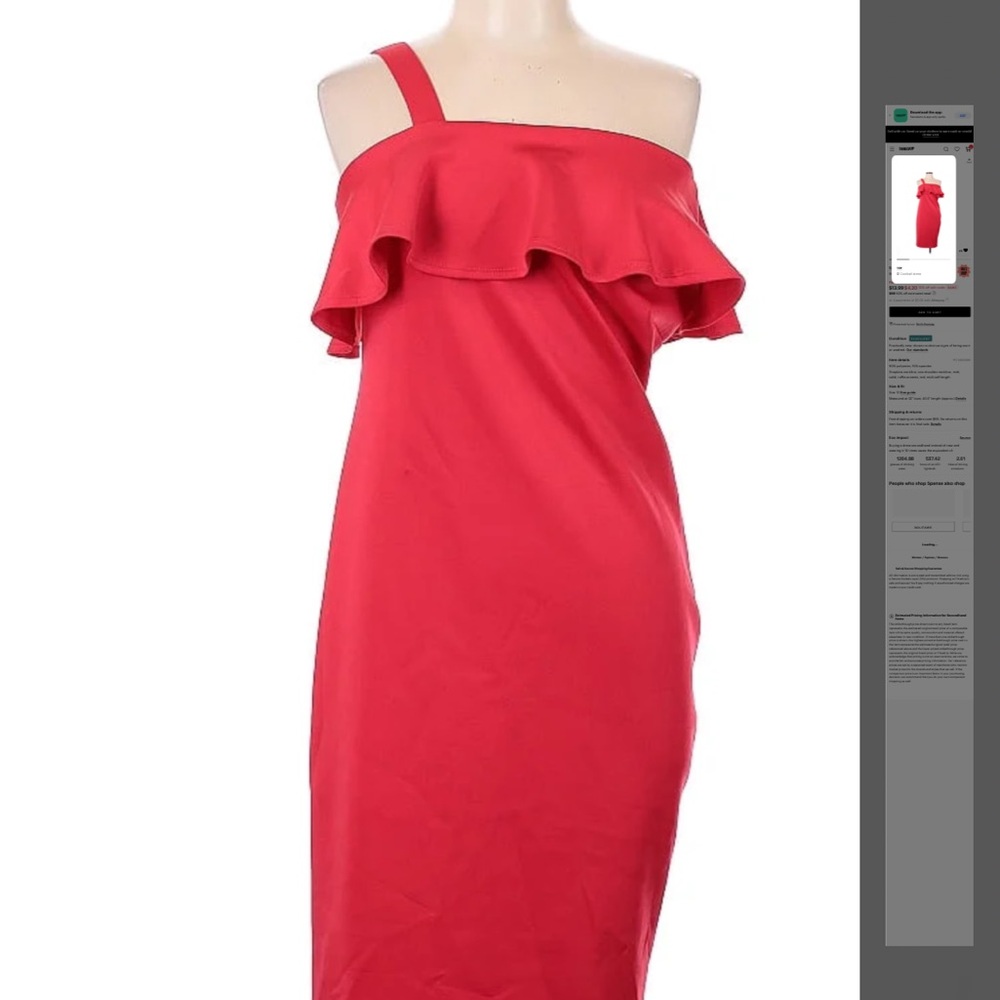Elegant Red Off-Shoulder Dress